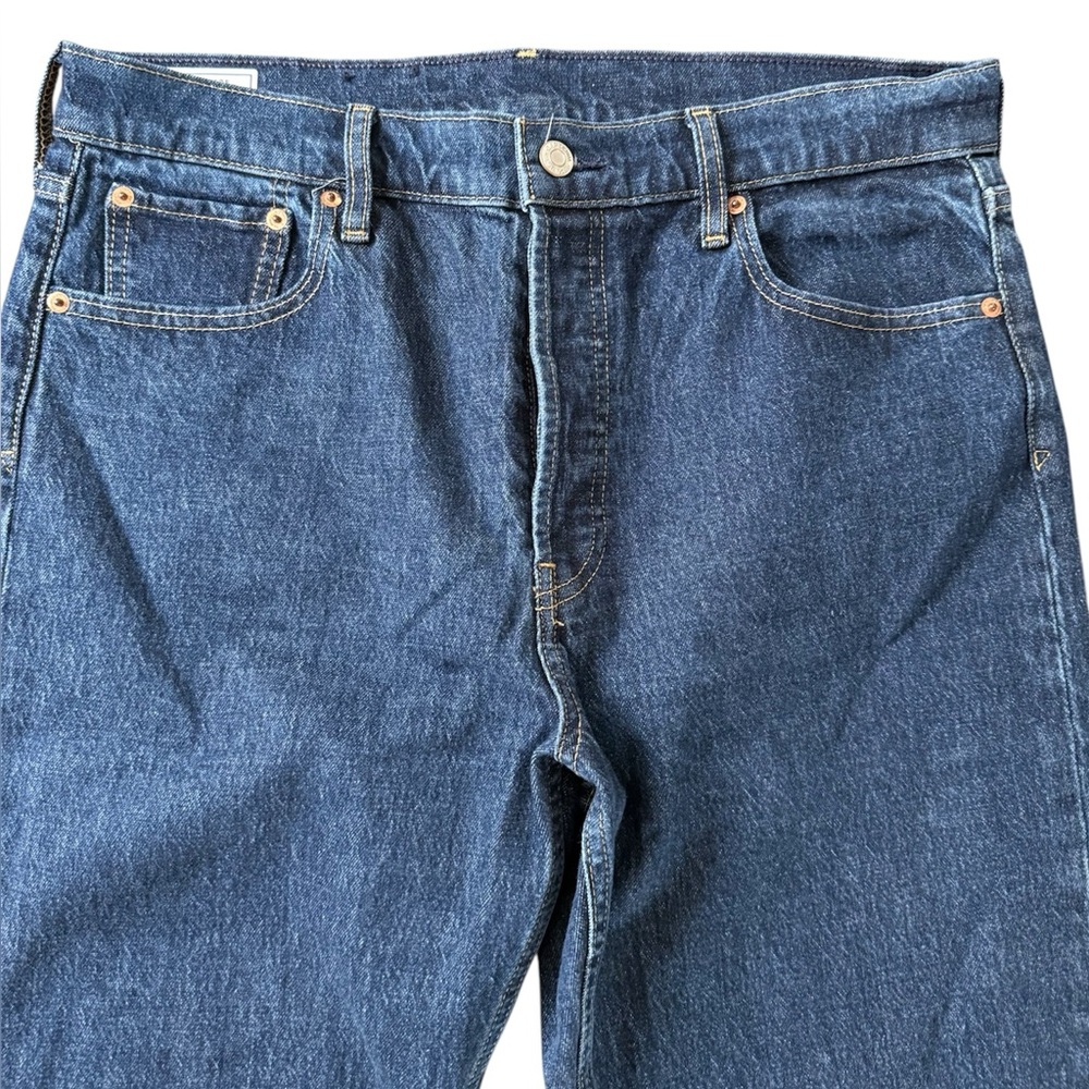 GAP Cheeky Straight High Rise Straight Stretch Button Women's Blue Denim Jeans - Picture 6 of 14